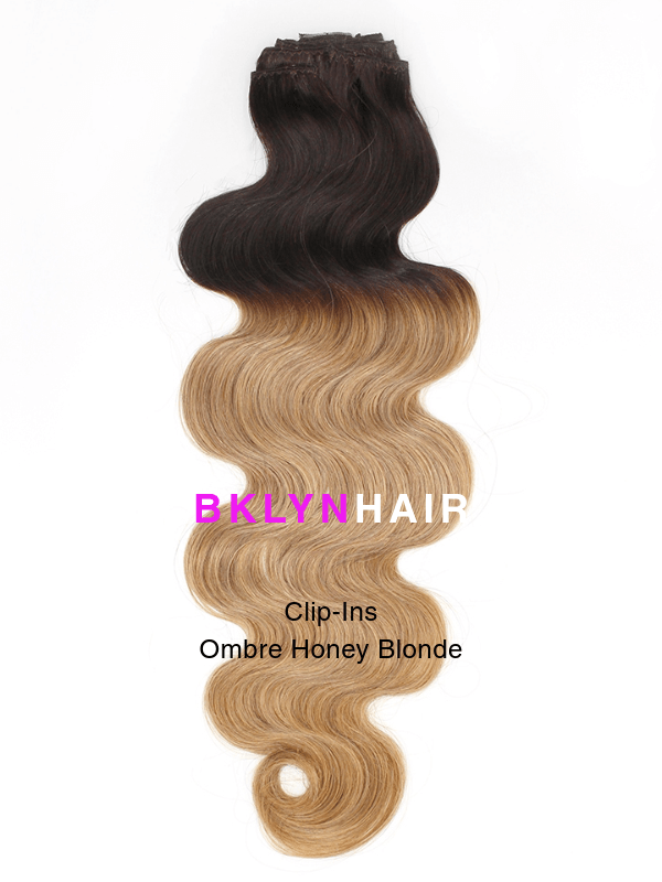 Brooklyn Hair Clip-In Hair Extensions Ombre Color Virgin Body Wave