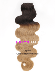 Brooklyn Hair Clip-In Hair Extensions Ombre Color Virgin Body Wave