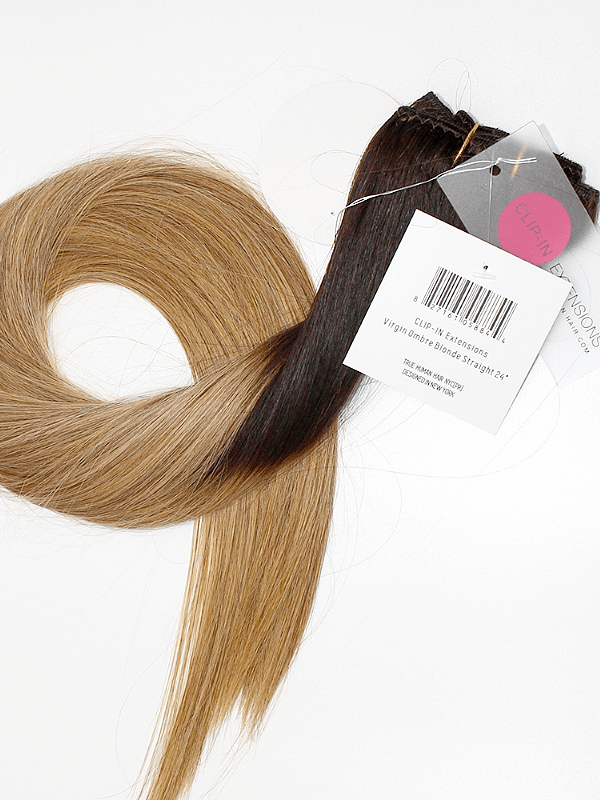 Brooklyn Hair Clip-In Hair Extensions Ombre Color Virgin Straight
