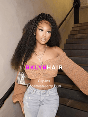 Brooklyn Hair Clip-In Hair Extensions Virgin Bohemian Jerry Curl