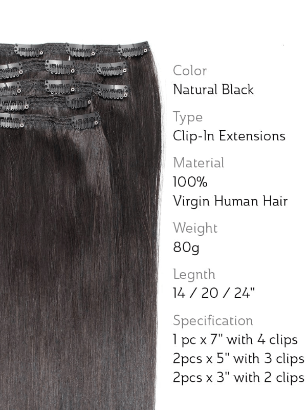 Brooklyn Hair Clip-In Hair Extensions Virgin Straight