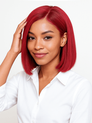 Brooklyn Hair Color-Pop Luxe Bob Wig! 13x4 HD Lace Front Silky Straight 12" 200% Volume Silky Finish