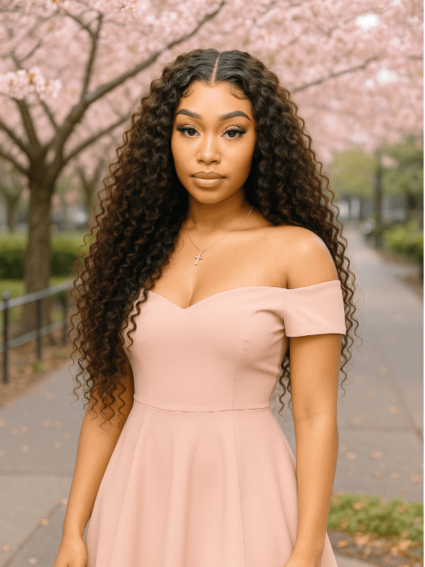 Brooklyn Hair Deep Wave Glueless Wig 5x5 Swiss HD Lace Pre-Cut & Pre-Plucked Invisible Knots