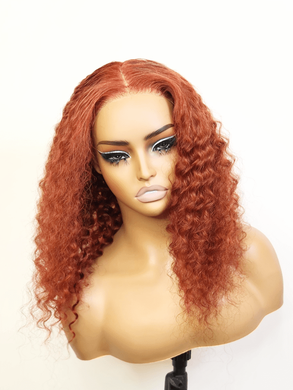 Brooklyn Hair Deep Wave Glueless Wig 5x5 Swiss HD Lace Pre-Cut & Pre-Plucked Invisible Knots 16-18" / Ginger