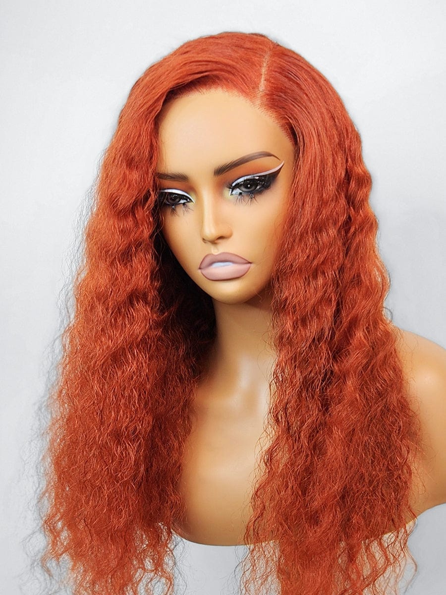 Brooklyn Hair Deep Wave Glueless Wig 5x5 Swiss HD Lace Pre-Cut & Pre-Plucked Invisible Knots 16-18" / Ginger