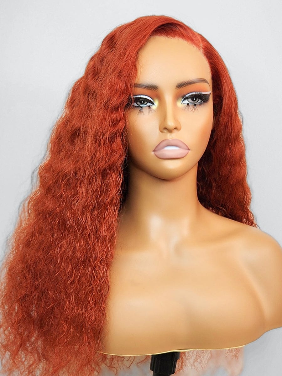 Brooklyn Hair Deep Wave Glueless Wig 5x5 Swiss HD Lace Pre-Cut & Pre-Plucked Invisible Knots 24-26" / Ginger