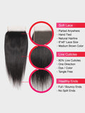 Brooklyn Hair [First Weekend Sale] Straight Lace Closure 6x6 / 14" / Free