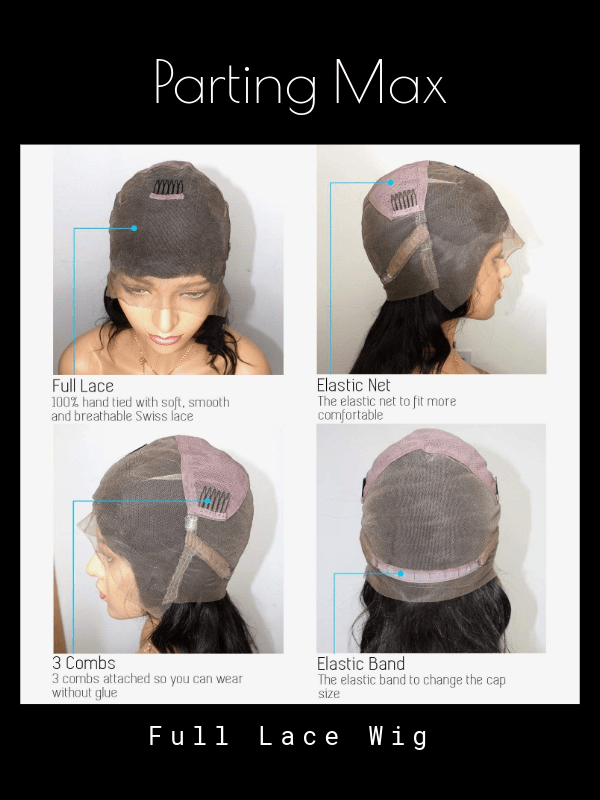 Full Lace Wig Loose Deep Wave 100% Unprocessed Human Hair