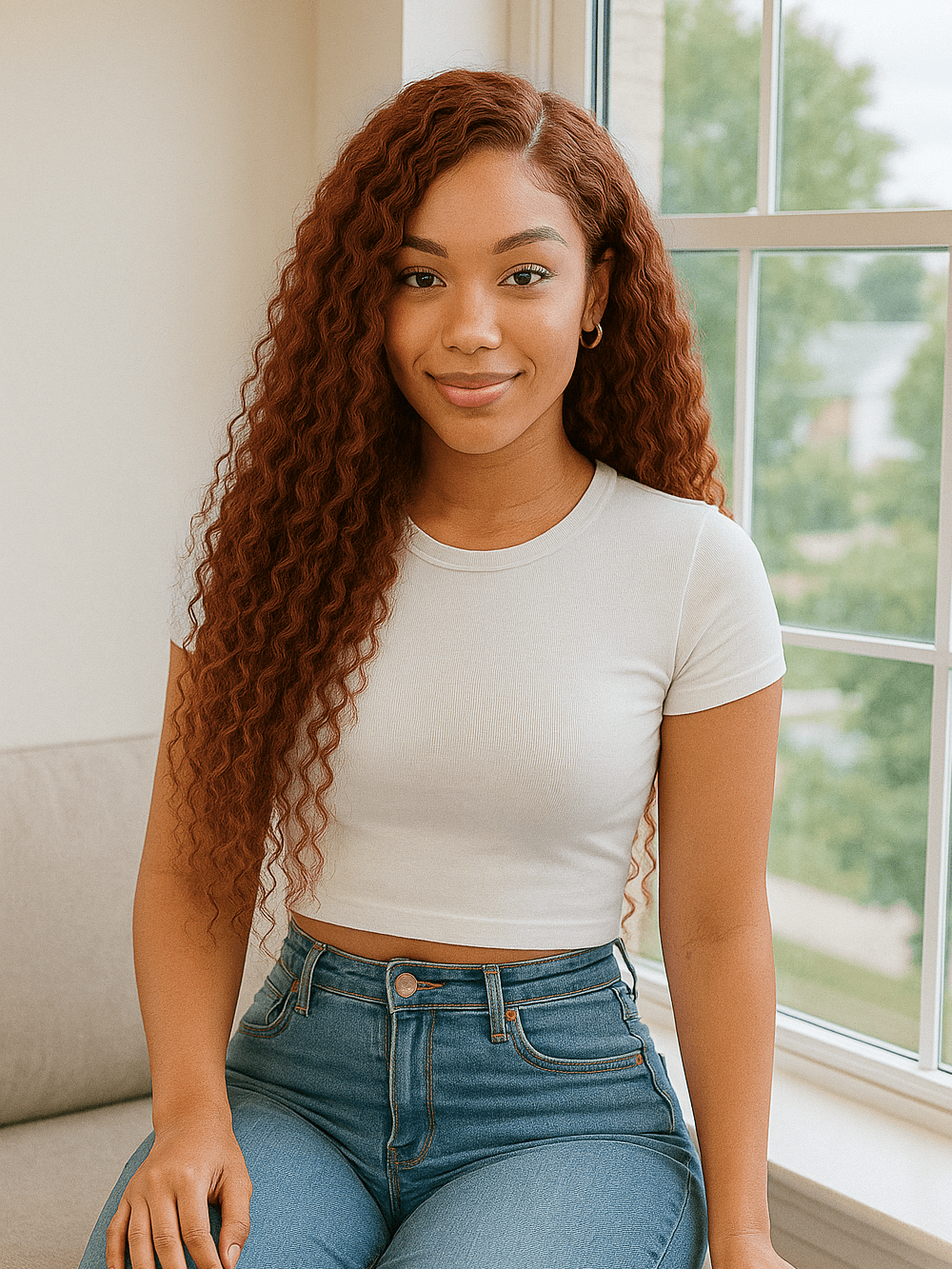 Brooklyn Hair Ginger Deep Wave Glueless Wig 5x5 Swiss HD Lace Pre-Cut & Pre-Plucked Invisible Knots