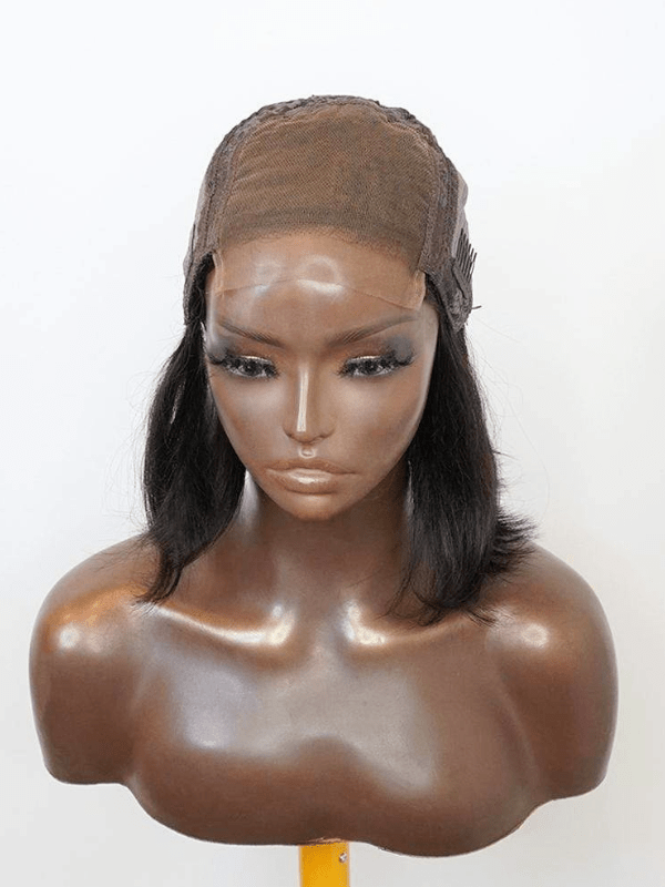 Brooklyn Hair Glueless 4x4 Lace Closure Wig Straight Bob Short 10-12" / Natural Black