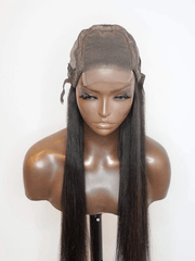 Brooklyn Hair Glueless 4x4 Lace Closure Wig Virgin Straight 24-26" / Natural Black