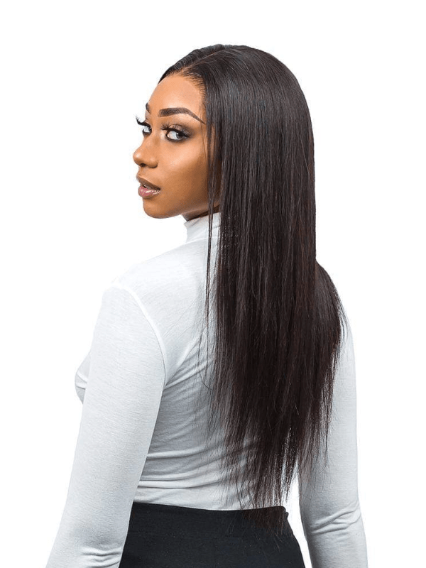 Brooklyn Hair Huge Sale! Ear to Ear 100% Human Silky Straight 13x6 Lace Front Wig Natural Black (LY)