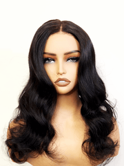 Brooklyn Hair Jet Black Loose Body Wave Glueless Wig Small Knots 5x5 Swiss HD Pre-Cut Lace 18-20" / Jet Black