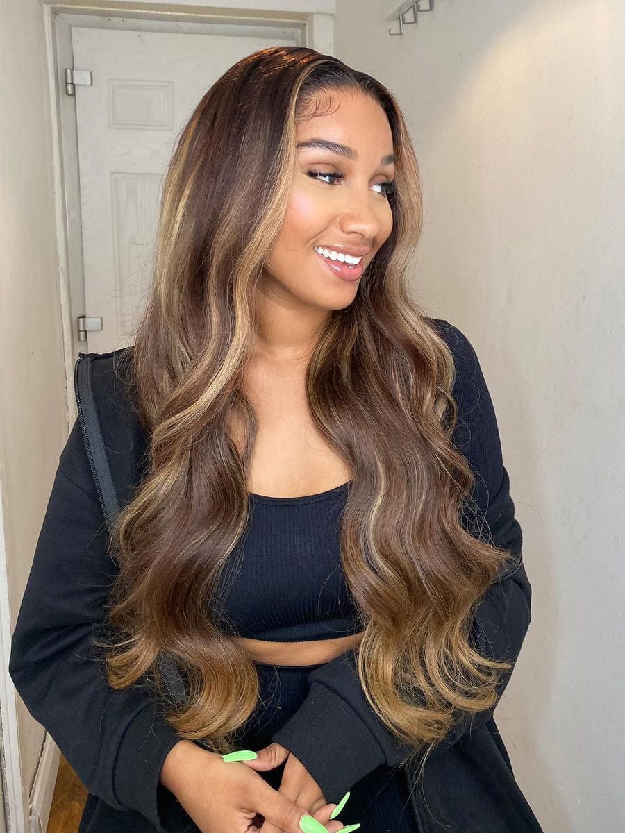 Brooklyn Hair Loose Body Wave 13x4 Swiss HD Lace Frontal Wig 180% Density