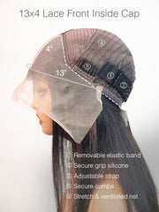 Brooklyn Hair Silky Straight 13x4 HD Lace Front Wig 180% Density