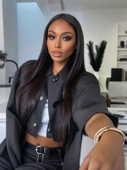 Brooklyn Hair Silky Straight 13x4 HD Lace Front Wig 180% Density