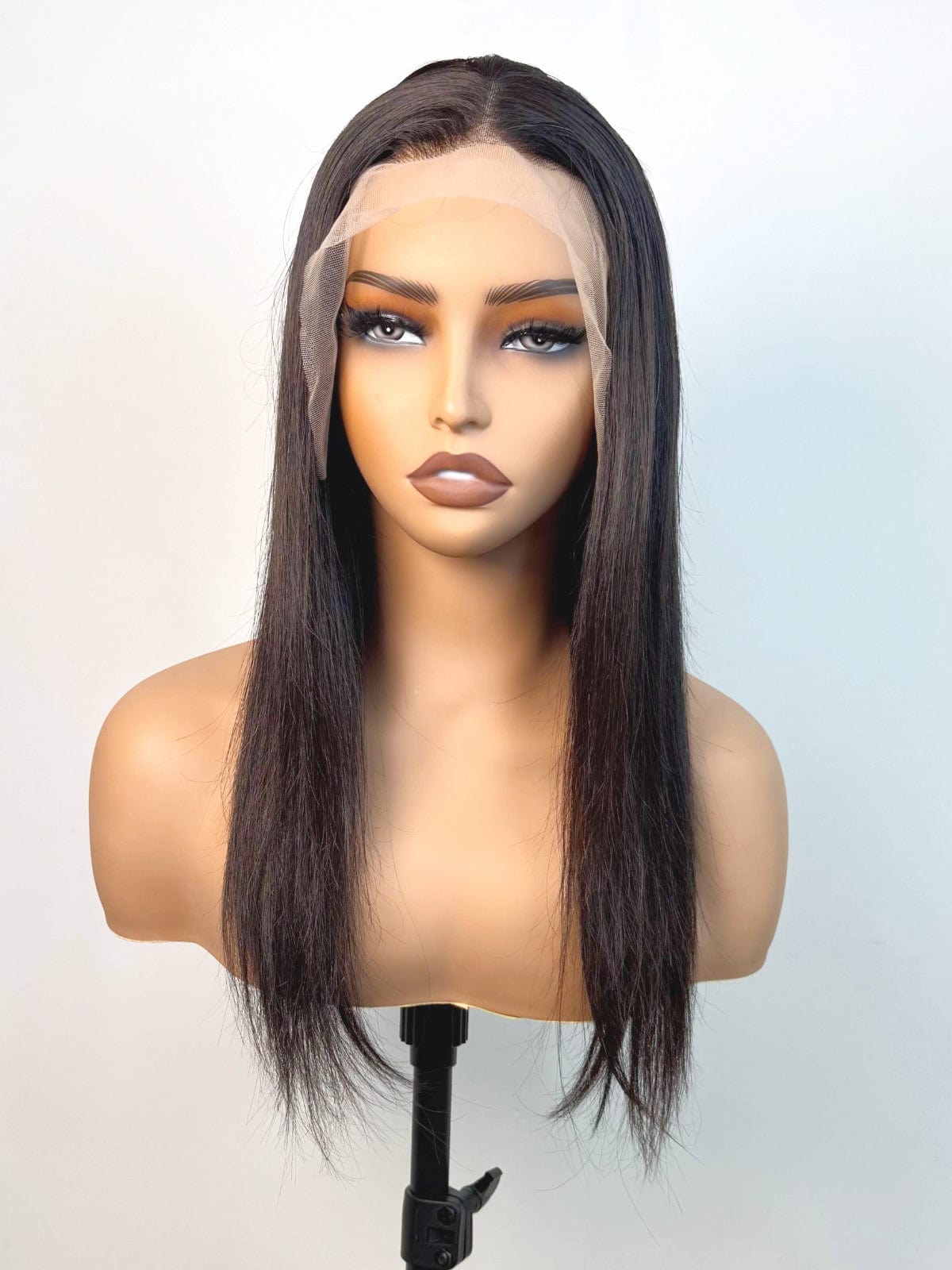 Brooklyn Hair Silky Straight 13x4 HD Lace Front Wig 180% Density 16" / HD Lace Front / Natural Black