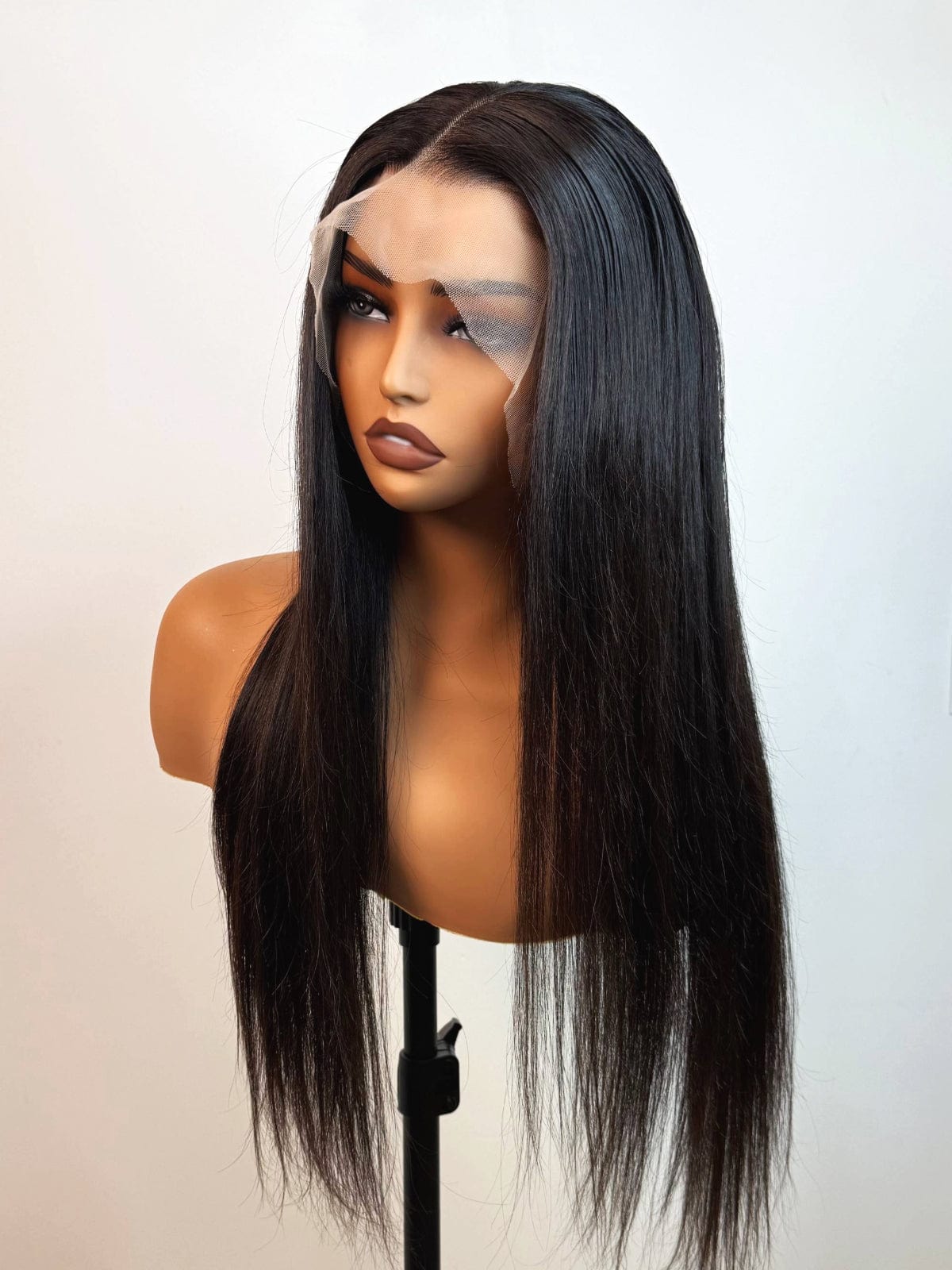 Brooklyn Hair Silky Straight 13x4 HD Lace Front Wig 180% Density 24" / HD Lace Front / Natural Black