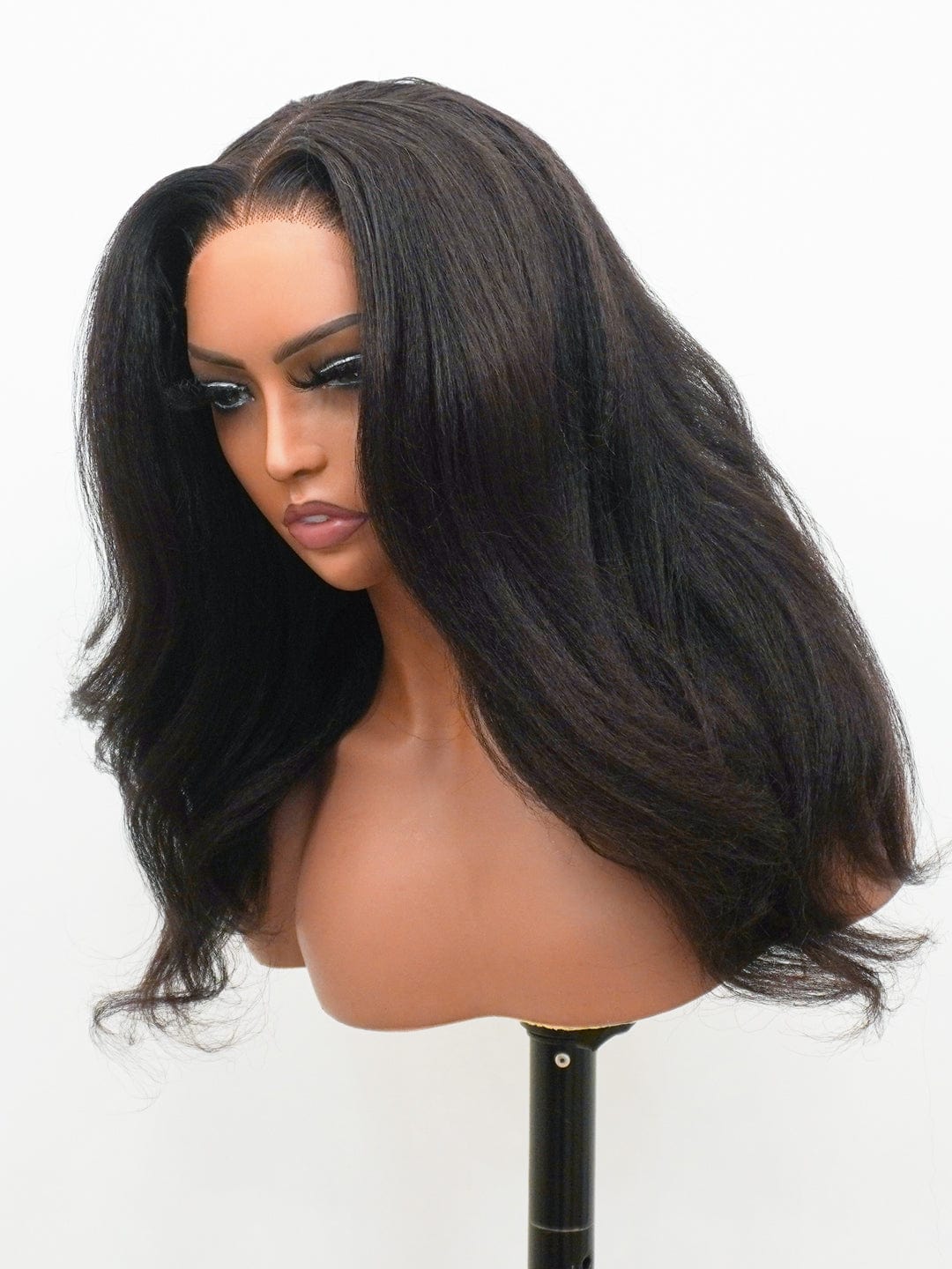 Brooklyn Hair Small Knots 5x5 HD Pre Cut Lace Glueless Wig Kinky Straight 180% Density