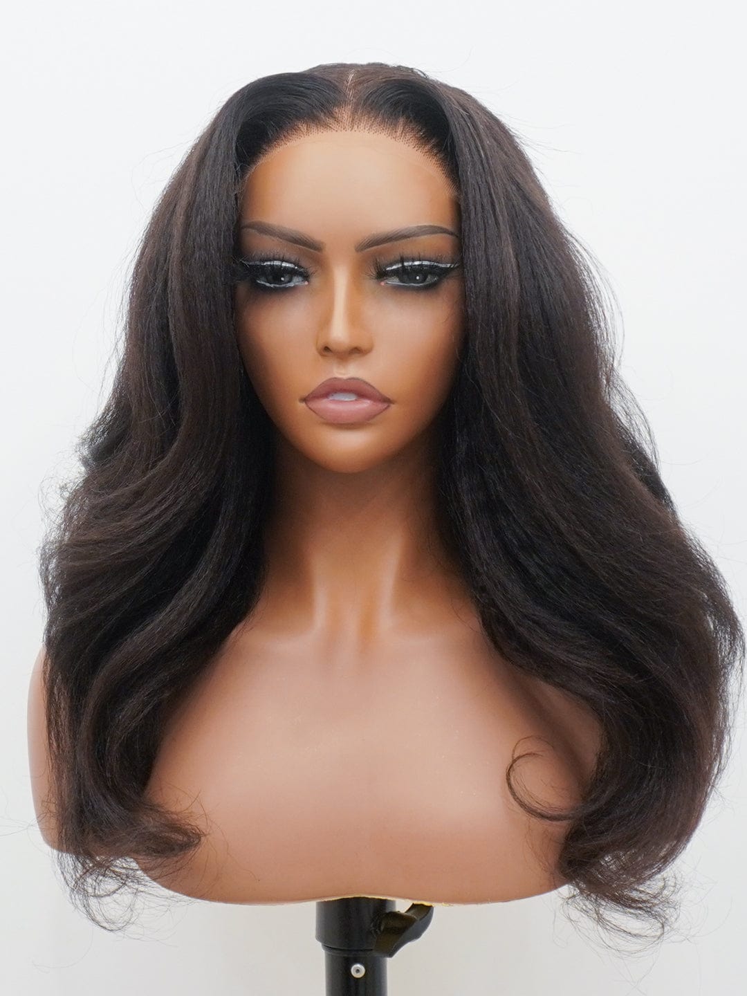 Brooklyn Hair Small Knots 5x5 HD Pre Cut Lace Glueless Wig Kinky Straight 180% Density