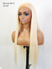 Brooklyn Hair Small Knots 5x5 HD Pre Cut Lace Glueless Wig Platinum Blonde Straight 24-26" Bob Style 24-26" / Platinum Blonde