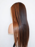 Brooklyn Hair Small Knots 5x5 HD Pre Cut Lace Glueless Wig Straight 180% Density 24-26" / Sun-kissed