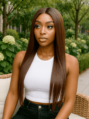 Brooklyn Hair Smooth Espresso Layers 13x4 HD Lace Front Wig 180% Density Espresso