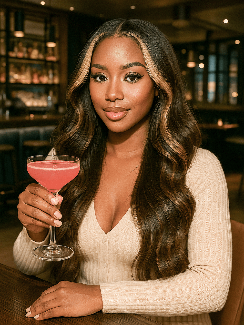 Brooklyn Hair Sunlit Elegance Natural Loose Body Wave 13x4 HD Lace Front Wig Golden Honey
