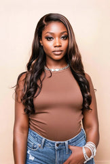Brooklyn Hair Sunlit Elegance Natural Loose Body Wave 13x4 HD Lace Front Wig Golden Honey