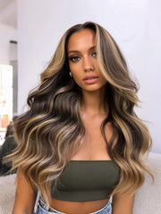 Brooklyn Hair Sunlit Elegance Natural Loose Body Wave 13x4 HD Lace Front Wig Golden Honey