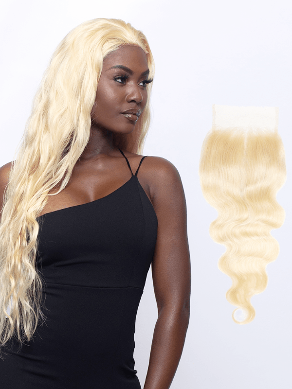 Brooklyn Hair True 5x5 Swiss HD Lace Closure Platinum Blonde Body Wave