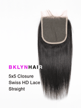5x5 HD Lace Closure – Straight True Swiss HD 100% Remy Human Hair