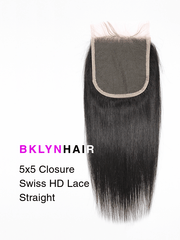 Brooklyn Hair True 5x5 Swiss HD Lace Closure Remy Straight