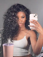 Brooklyn Hair Water Wave Style 13x4 HD Lace Front Deep Wave Wig 180% Density Natural Black 20-22" / Natural Black / HD Lace Front