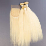 Brooklyn Hair [Weekly Special] 11A Platinum Blonde #613 Straight Bundle