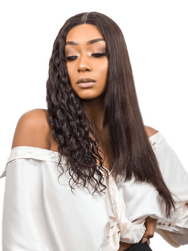 Brooklyn Hair Wet & Wavy T Part Wig / Brazilian Loose Wave 20-22" Lace Part Wig / Long 20-22" / Natural Black