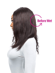 Brooklyn Hair Wet & Wavy T Part Wig / Caribbean Deep 14-18" Lace Part Wig / Shoulder Length 14-18" / Natural Black