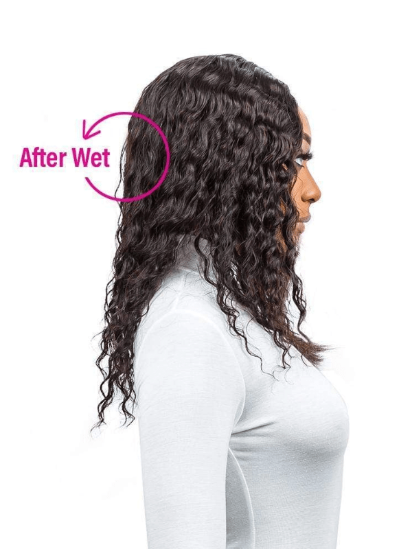 Brooklyn Hair Wet & Wavy T Part Wig / Caribbean Deep 14-18" Lace Part Wig / Shoulder Length 14-18" / Natural Black