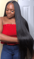 Brooklyn Hair 9A Brazilian Straight / 5 Bundles with 6x6 Lace Closure Look - Brooklyn Hair