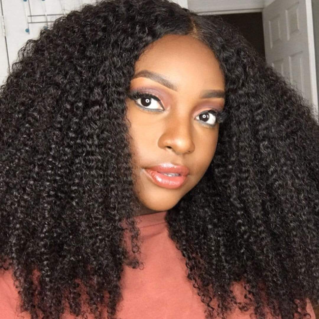 Brazilian Curly Lace Frontal 13x4 Ear to Ear Lace Frontal Closure 16 Inch  100% Unprocessed Virgin Remy Kinky Curly Human Hair Swiss Lace Frontal