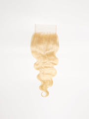 Brooklyn Hair 11A Platinum Blonde #613 Body Wave 5x5 Transparent Lace Closure