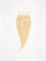 11A Platinum Blonde #613 Straight 5x5 Transparent Lace Closure