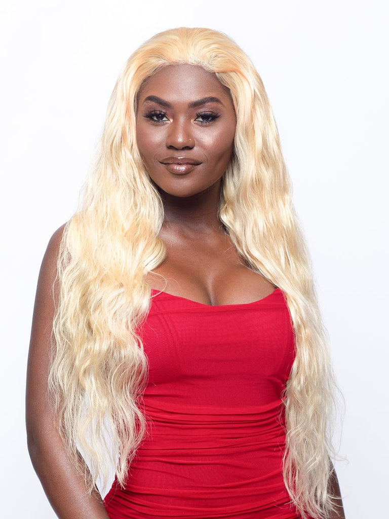 Brooklyn Hair 11A Raw Virgin Platinum Blonde #613 Body Wave Bundle