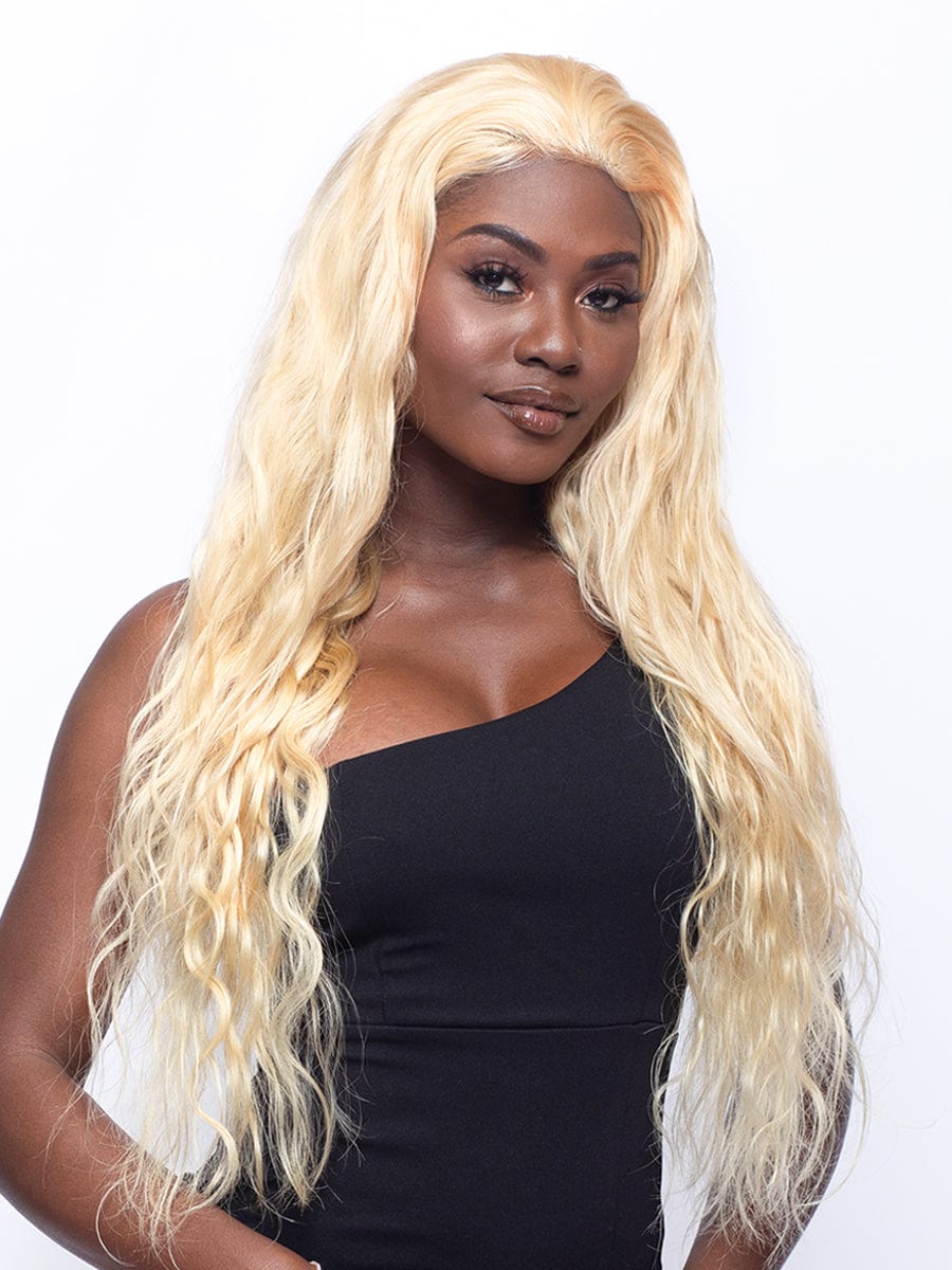Brooklyn Hair 11A Raw Virgin Platinum Blonde #613 Body Wave Bundle