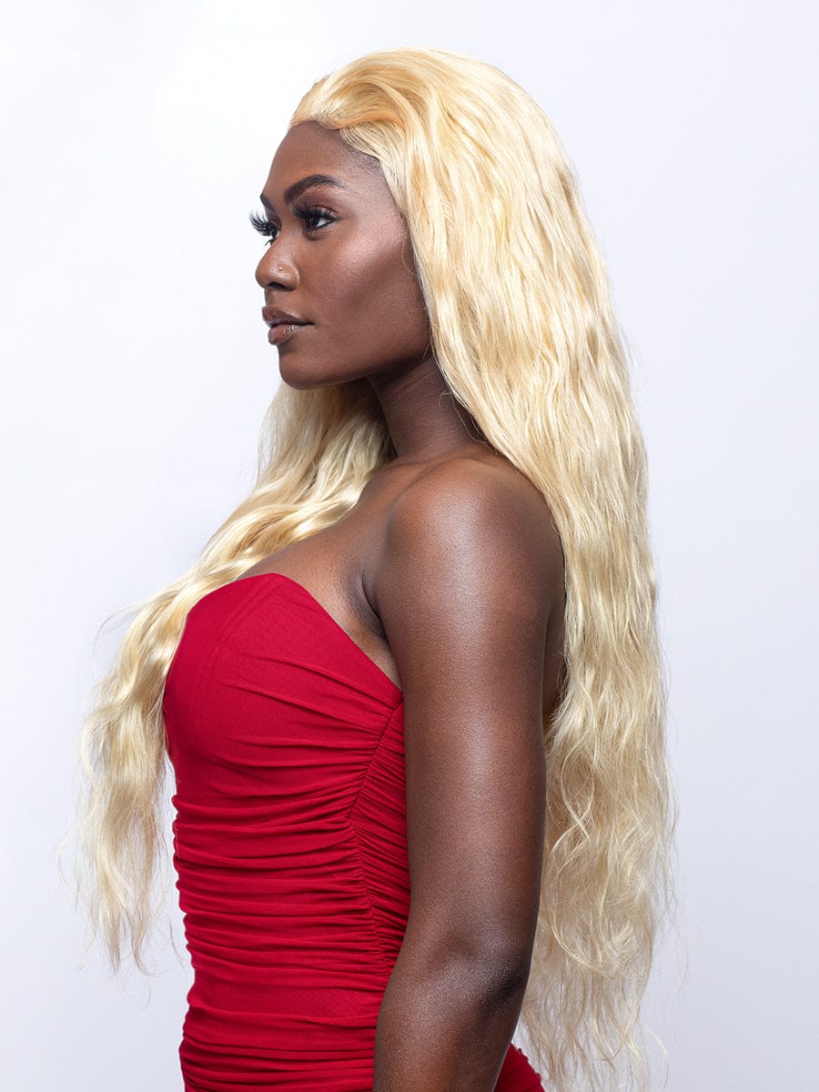 Brooklyn Hair 11A Raw Virgin Platinum Blonde #613 Body Wave Bundle