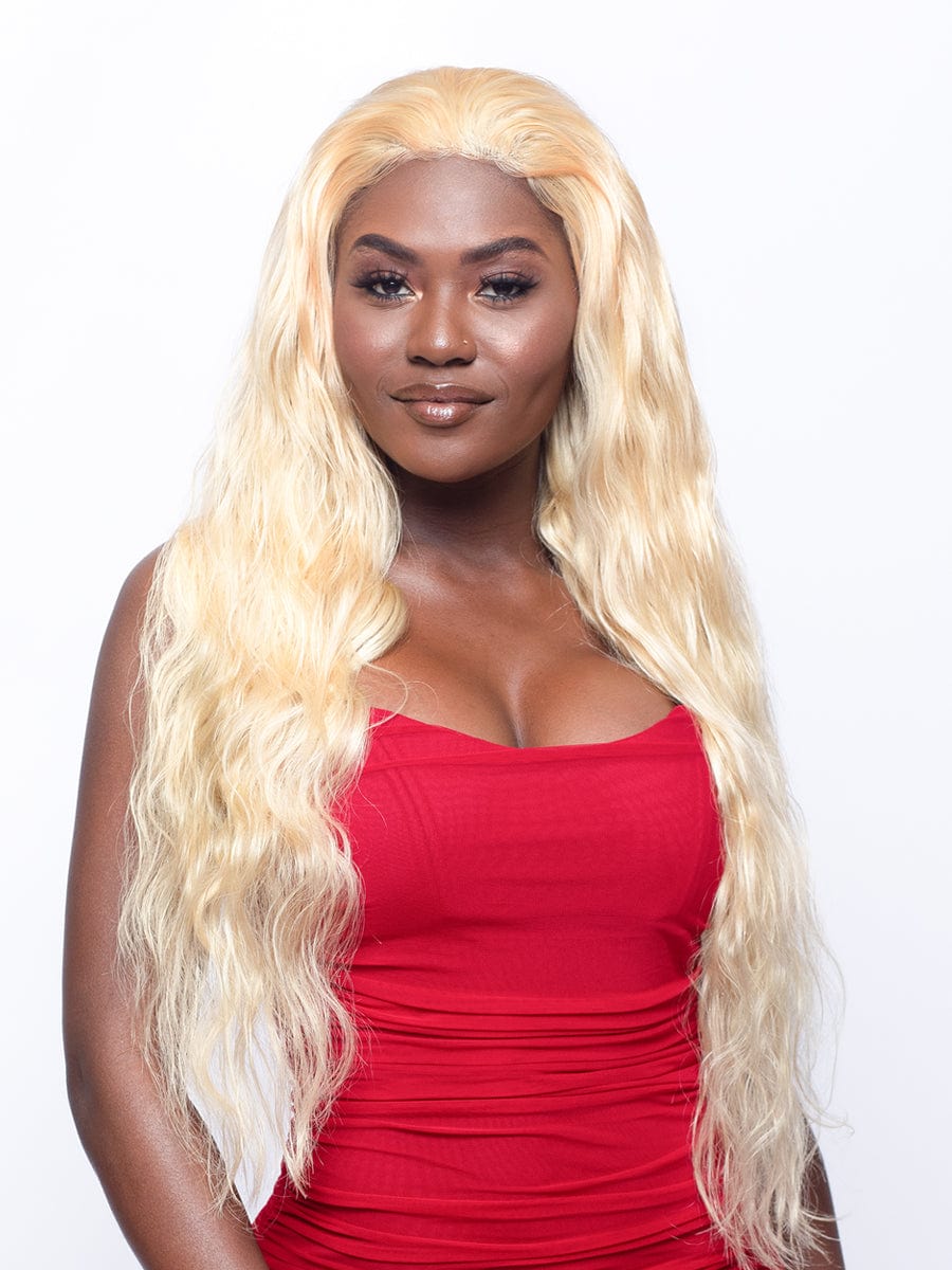 Brooklyn Hair 11A  Raw Virgin Platinum Blonde #613 Hair Body Wave 2 Bundle Deals