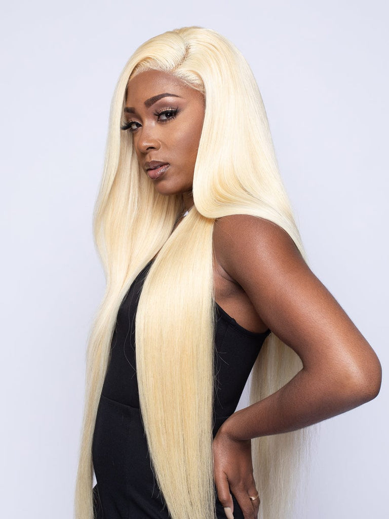 Brooklyn Hair 11A Raw Virgin Platinum Blonde #613 Straight 2 Bundle Deals