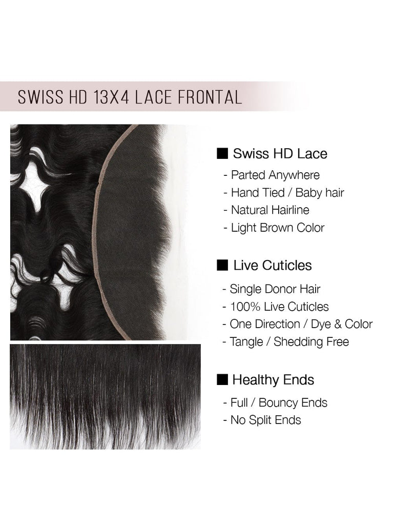 Brooklyn Hair 11A True Swiss HD 13x4 Lace Frontal Straight