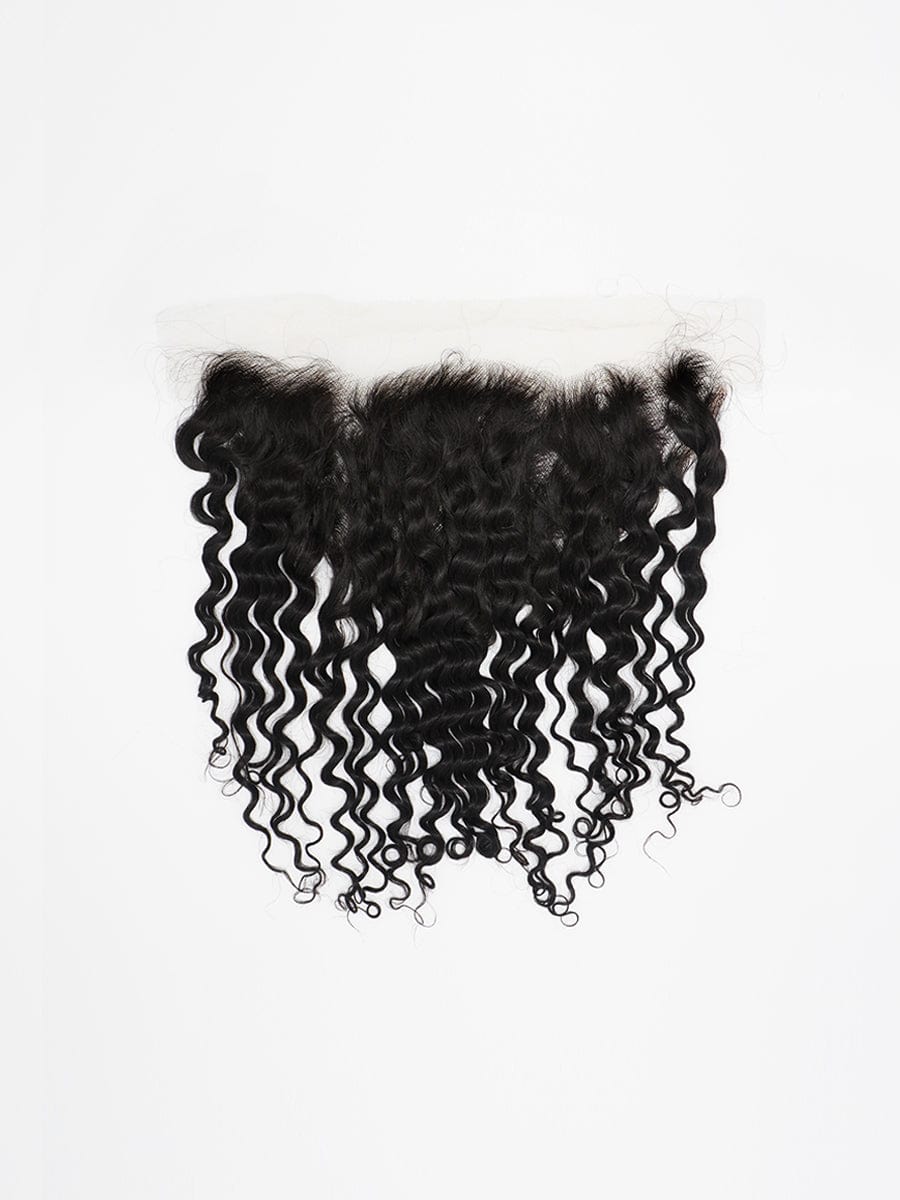 Brooklyn Hair 11A True Swiss HD 13x6 Lace Frontal Caribbean Deep Wave 14" / Natural Black / Free