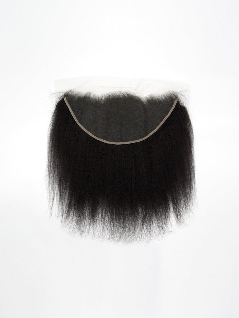 Brooklyn Hair 11A True Swiss HD 13x6 Lace Frontal Kinky Straight 14" / Natural Black / Free